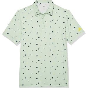Adidas Golf Men NEW Light Green Allover Print Polo Shirt Size XL Extra Large